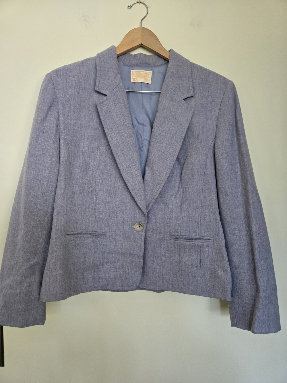 Pendleton Light Blue Tailored Women's Blazer - Picture 1 of 6